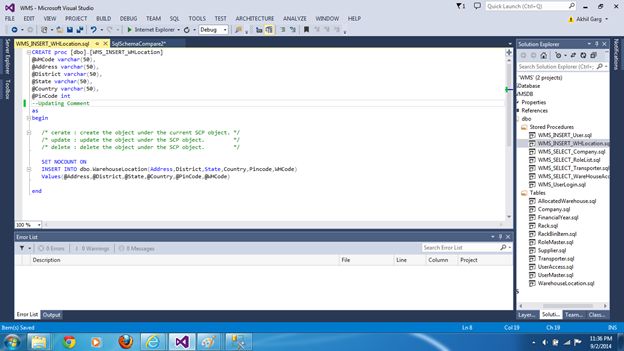 Modifying Stored Procedure